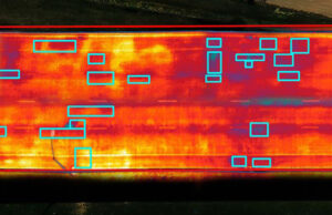 Infared Scan of a bridge from a drone.